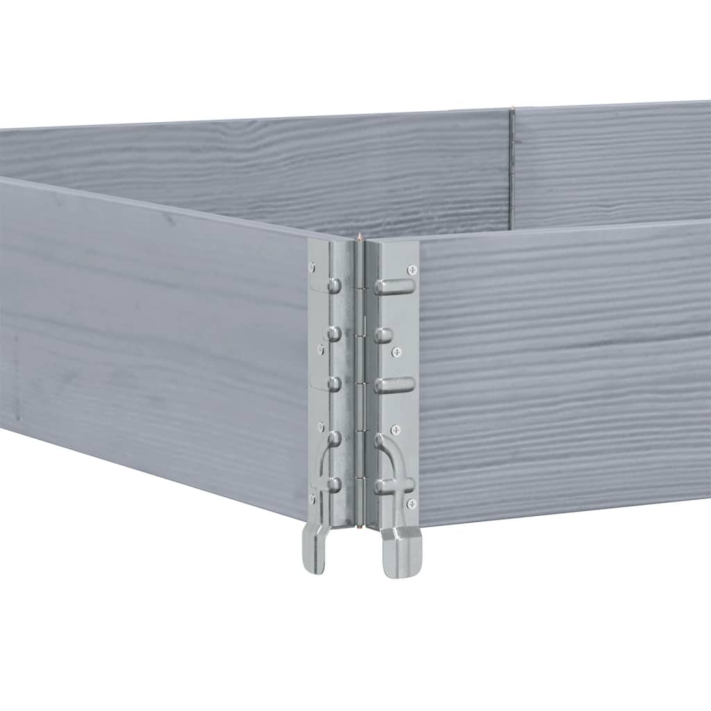 vidaXL Rame pentru paleți 3 buc. Gri 150x100 cm lemn masiv de pin vidaXL Rame pentru paleți 3 buc. Gri 150x100 cm lemn masiv de pin