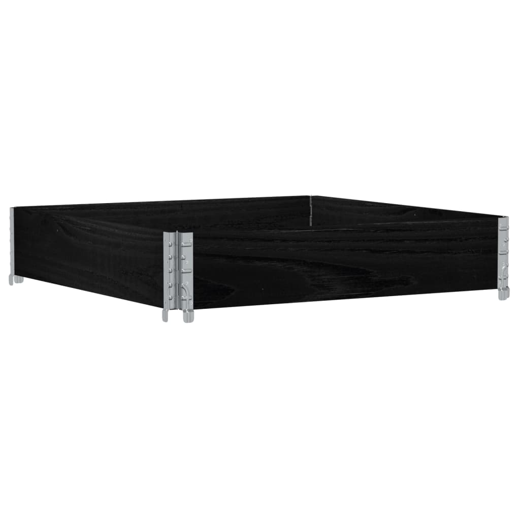 vidaXL Jardinieră de grădină, negru, 100x100 cm, lemn masiv pin