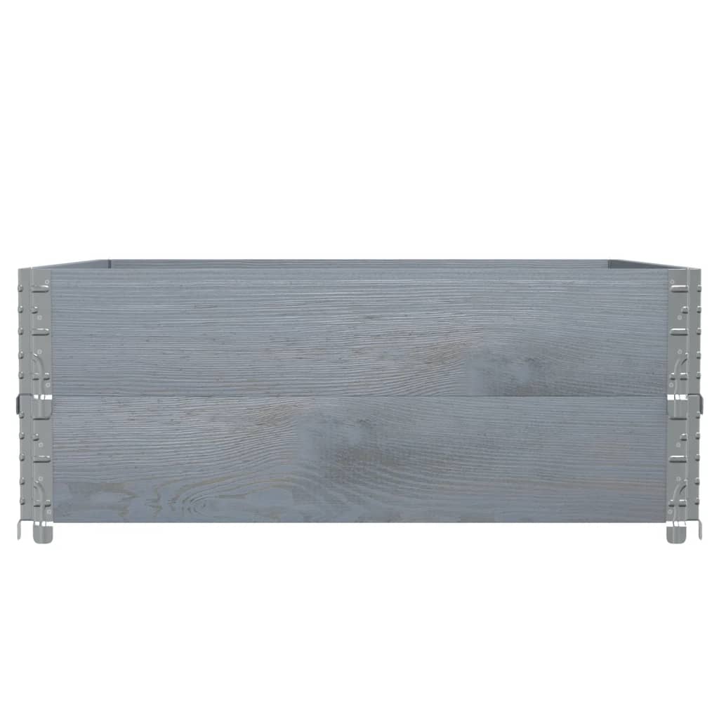 vidaXL Jardinieră de grădină, gri, 100x100 cm, lemn masiv pin vidaXL Jardinieră de grădină, gri, 100x100 cm, lemn masiv pin