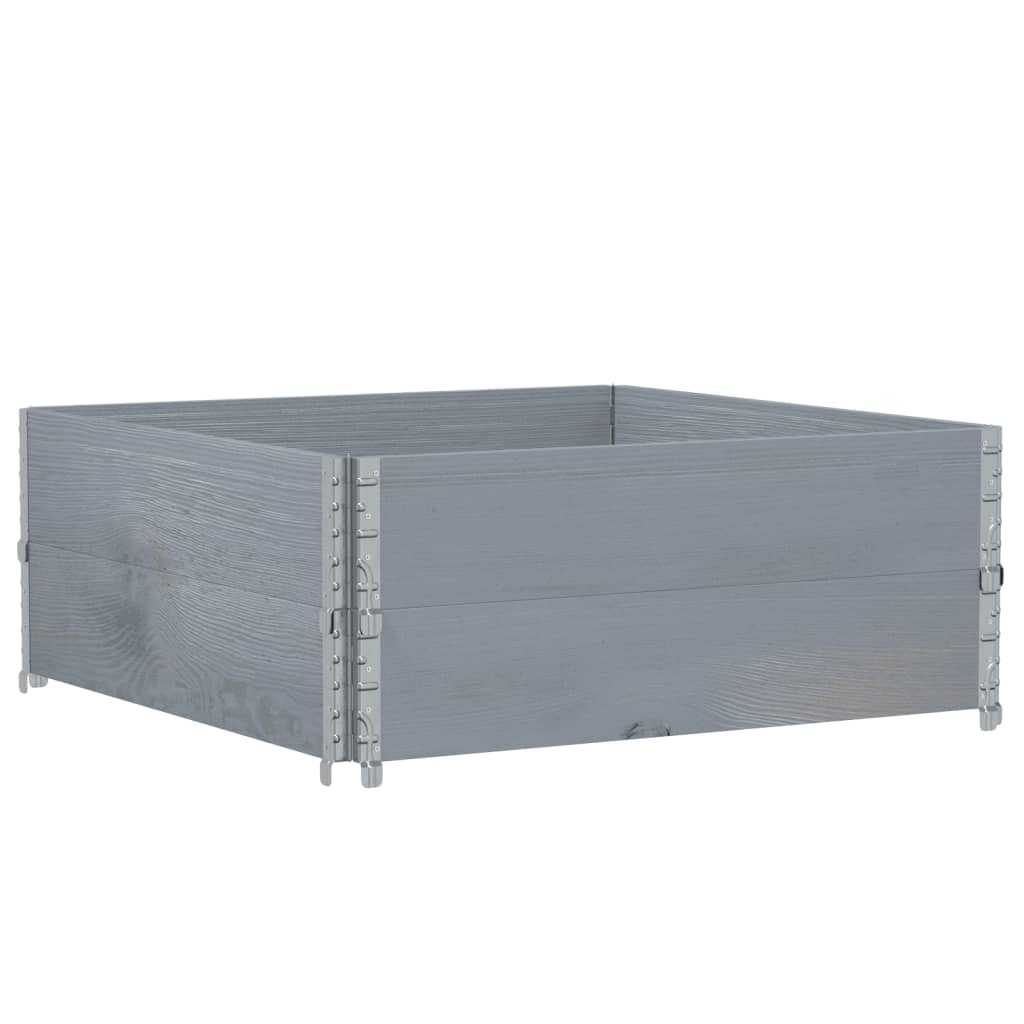 vidaXL Jardinieră de grădină, gri, 100x100 cm, lemn masiv pin vidaXL Jardinieră de grădină, gri, 100x100 cm, lemn masiv pin