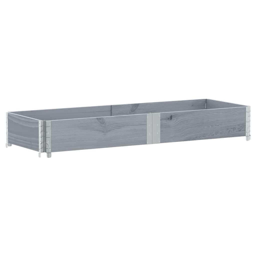 vidaXL Jardinieră de grădină, gri, 150x50 cm, lemn masiv pin vidaXL Jardinieră de grădină, gri, 150x50 cm, lemn masiv pin