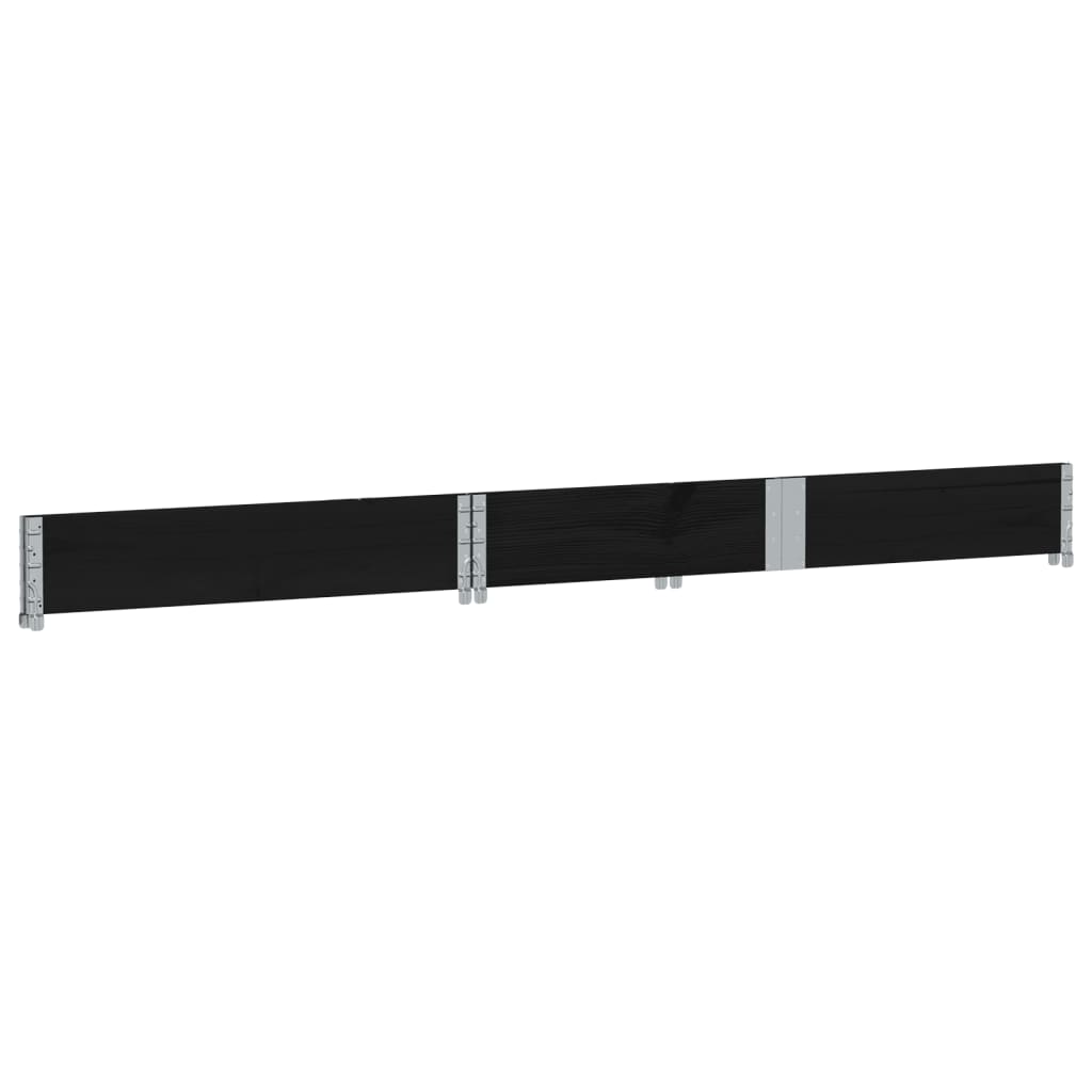 vidaXL Jardinieră de grădină, negru, 150x100 cm, lemn masiv pin