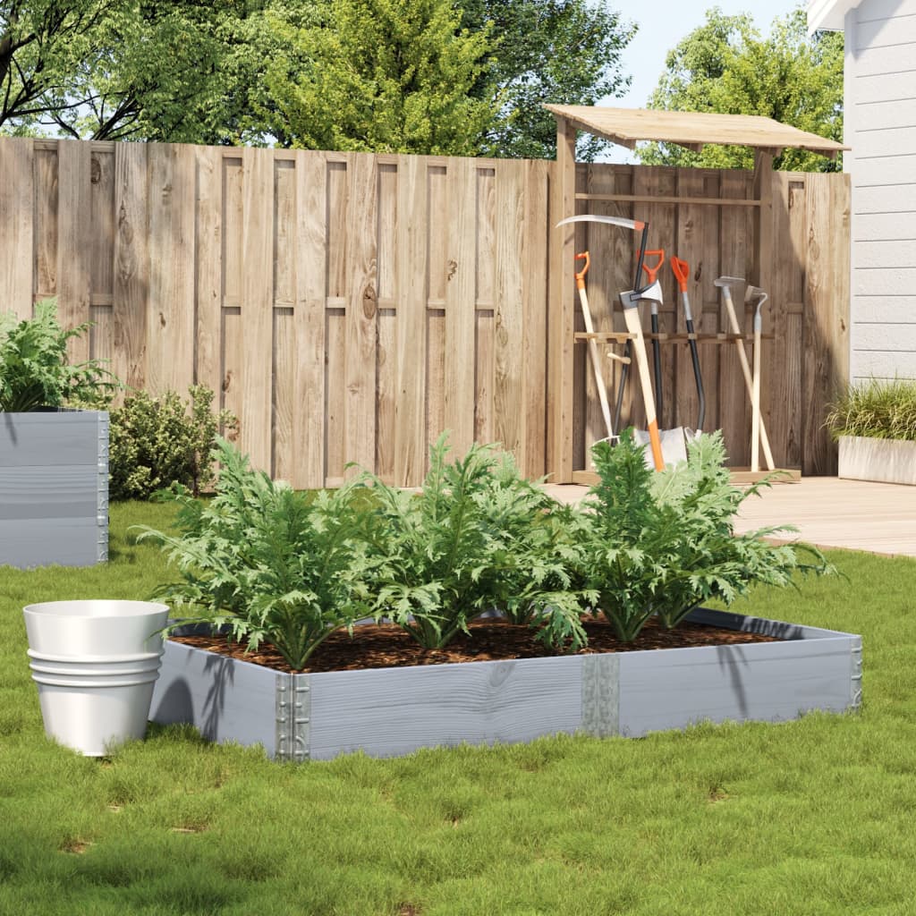 vidaXL Jardinieră de grădină, gri, 150x100 cm, lemn masiv pin vidaXL Jardinieră de grădină, gri, 150x100 cm, lemn masiv pin