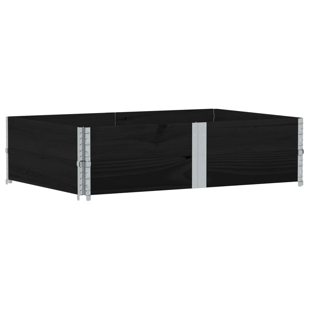 vidaXL Jardinieră de grădină, negru, 150x100 cm, lemn masiv pin vidaXL Jardinieră de grădină, negru, 150x100 cm, lemn masiv pin