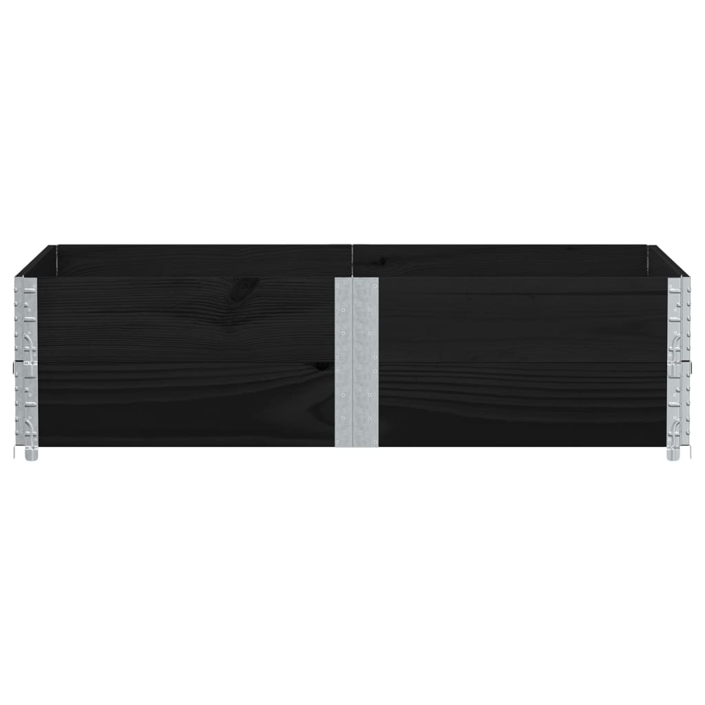 vidaXL Jardinieră de grădină, negru, 150x100 cm, lemn masiv pin vidaXL Jardinieră de grădină, negru, 150x100 cm, lemn masiv pin