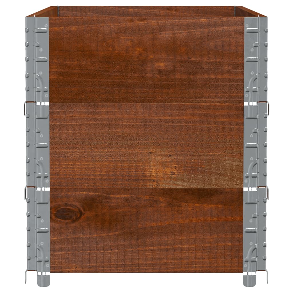 vidaXL Jardinieră de grădină, maro, 100x50 cm, lemn masiv de pin