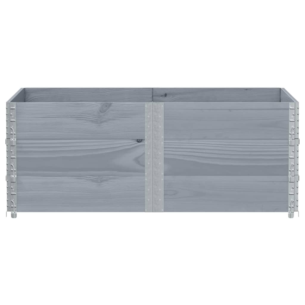 vidaXL Jardinieră de grădină, gri, 150x100 cm, lemn masiv pin vidaXL Jardinieră de grădină, gri, 150x100 cm, lemn masiv pin