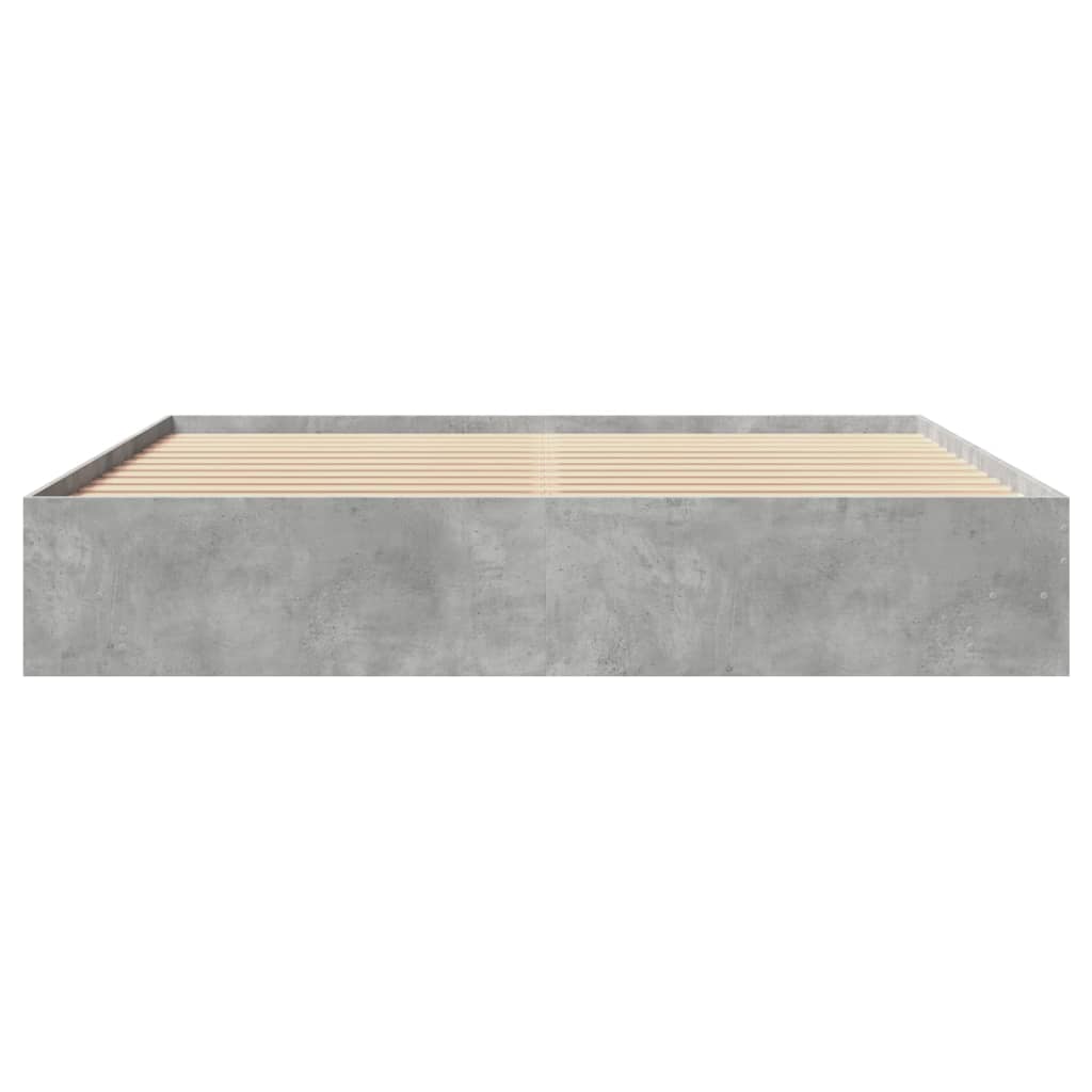 vidaXL Cadru de pat fără saltea Gri Beton 180x200cm Lemn prelucrat