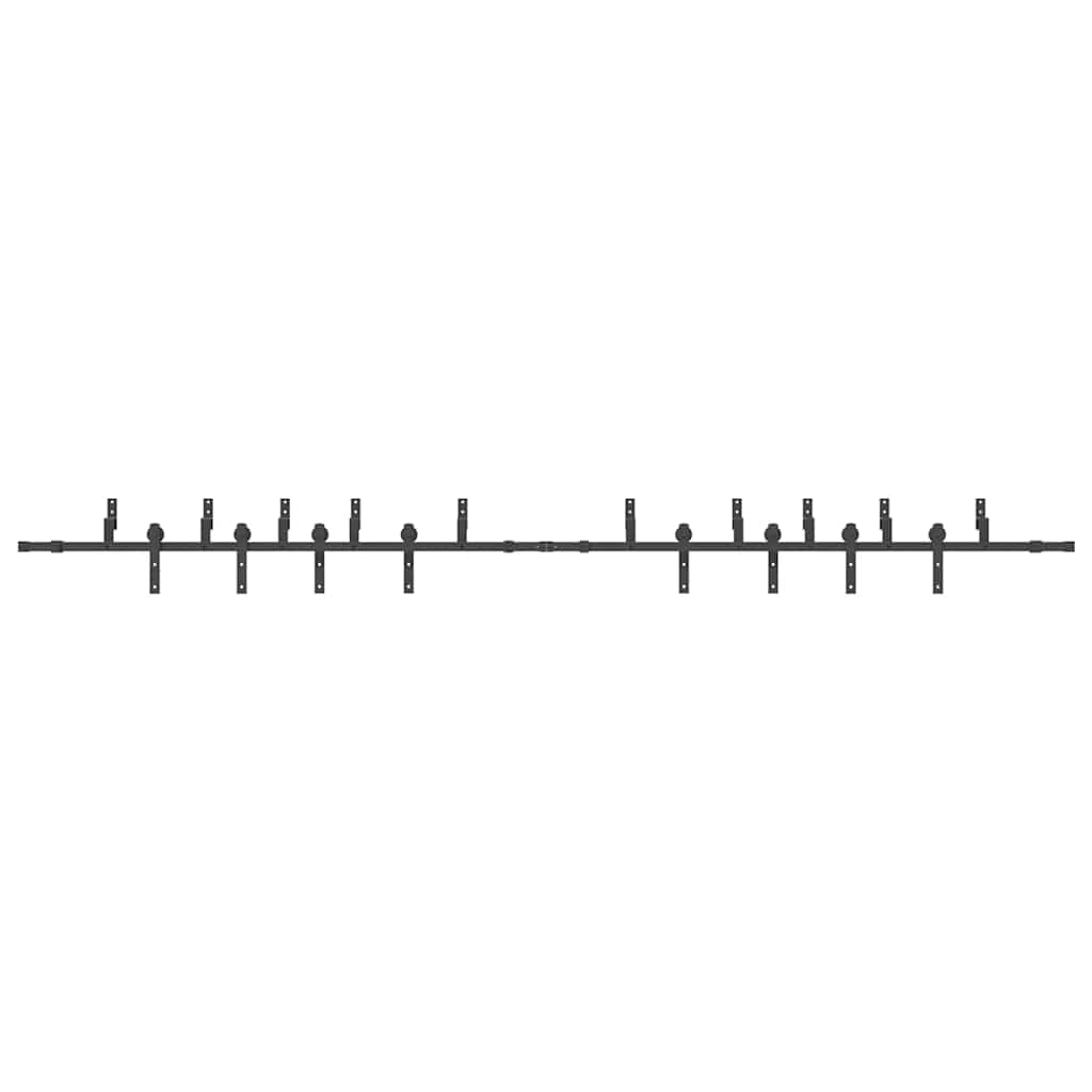vidaXL Set feronerie pentru uși glisante, negru, 427 cm, oțel