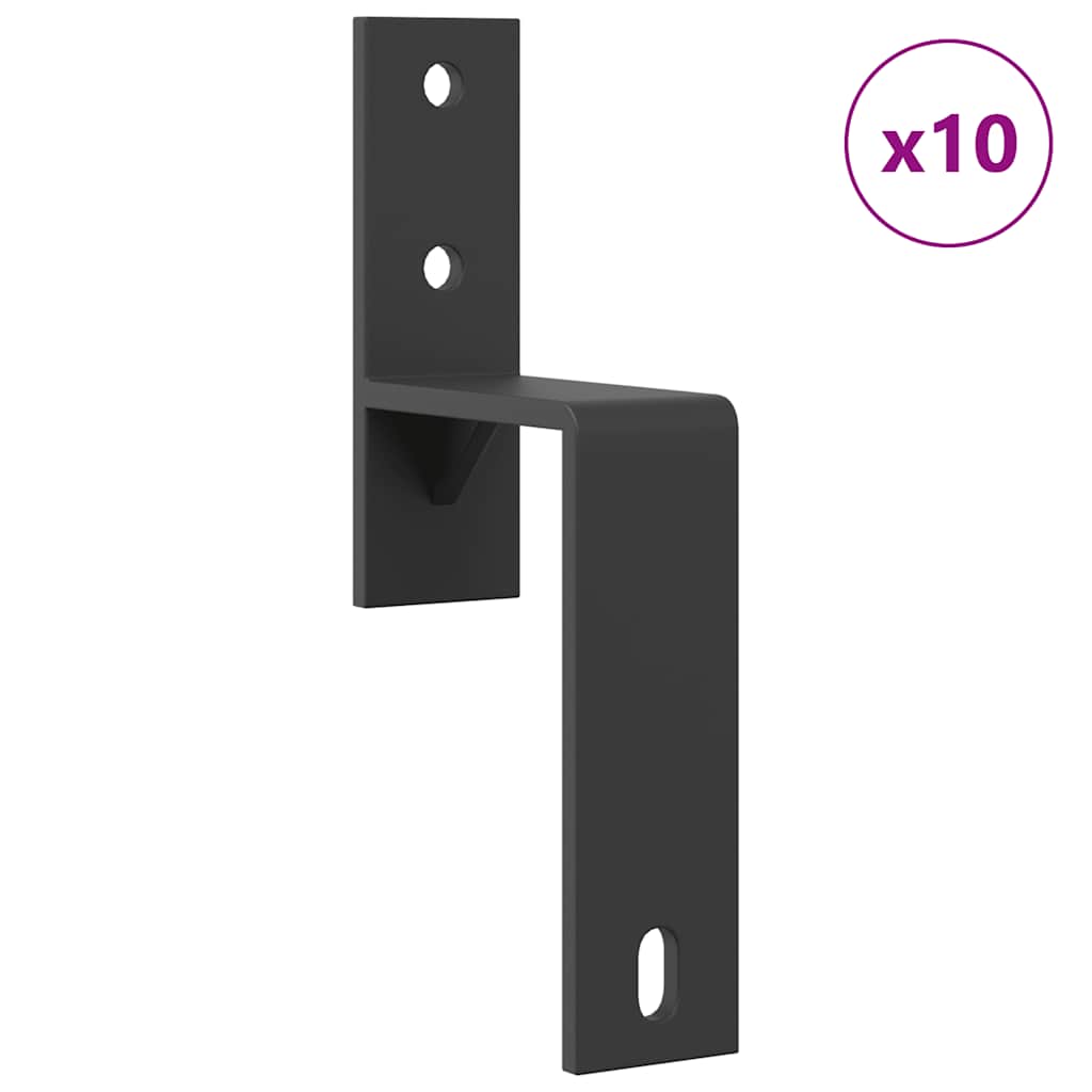 vidaXL Set feronerie pentru uși glisante, negru, 305 cm, oțel vidaXL Set feronerie pentru uși glisante, negru, 305 cm, oțel