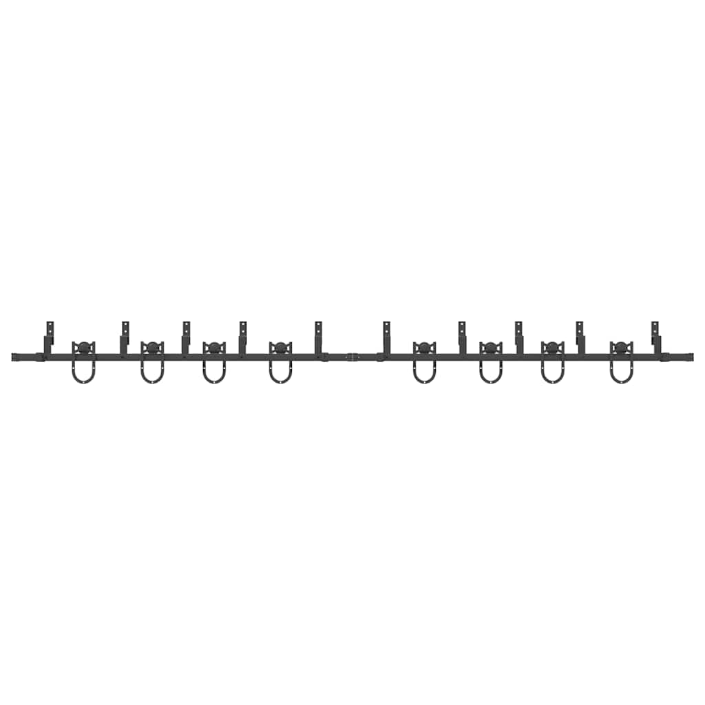 vidaXL Set feronerie pentru uși glisante, negru, 366 cm, oțel