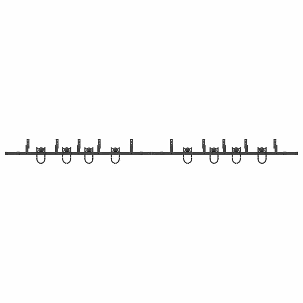 vidaXL Set feronerie pentru uși glisante, negru, 400 cm, oțel