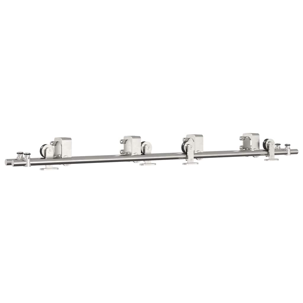 vidaXL Set piese pentru ușă glisantă, argintiu, 183 cm oțel inoxidabil vidaXL Set piese pentru ușă glisantă, argintiu, 183 cm oțel inoxidabil