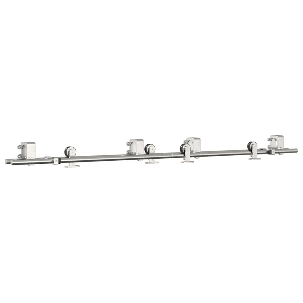 vidaXL Set piese pentru ușă glisantă, argintiu, 183 cm oțel inoxidabil vidaXL Set piese pentru ușă glisantă, argintiu, 183 cm oțel inoxidabil