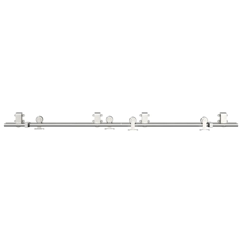 vidaXL Set piese pentru ușă glisantă, argintiu, 183 cm oțel inoxidabil vidaXL Set piese pentru ușă glisantă, argintiu, 183 cm oțel inoxidabil