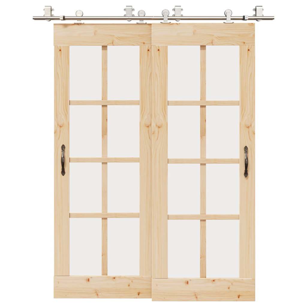 vidaXL Set piese pentru ușă glisantă, argintiu, 183 cm oțel inoxidabil vidaXL Set piese pentru ușă glisantă, argintiu, 183 cm oțel inoxidabil
