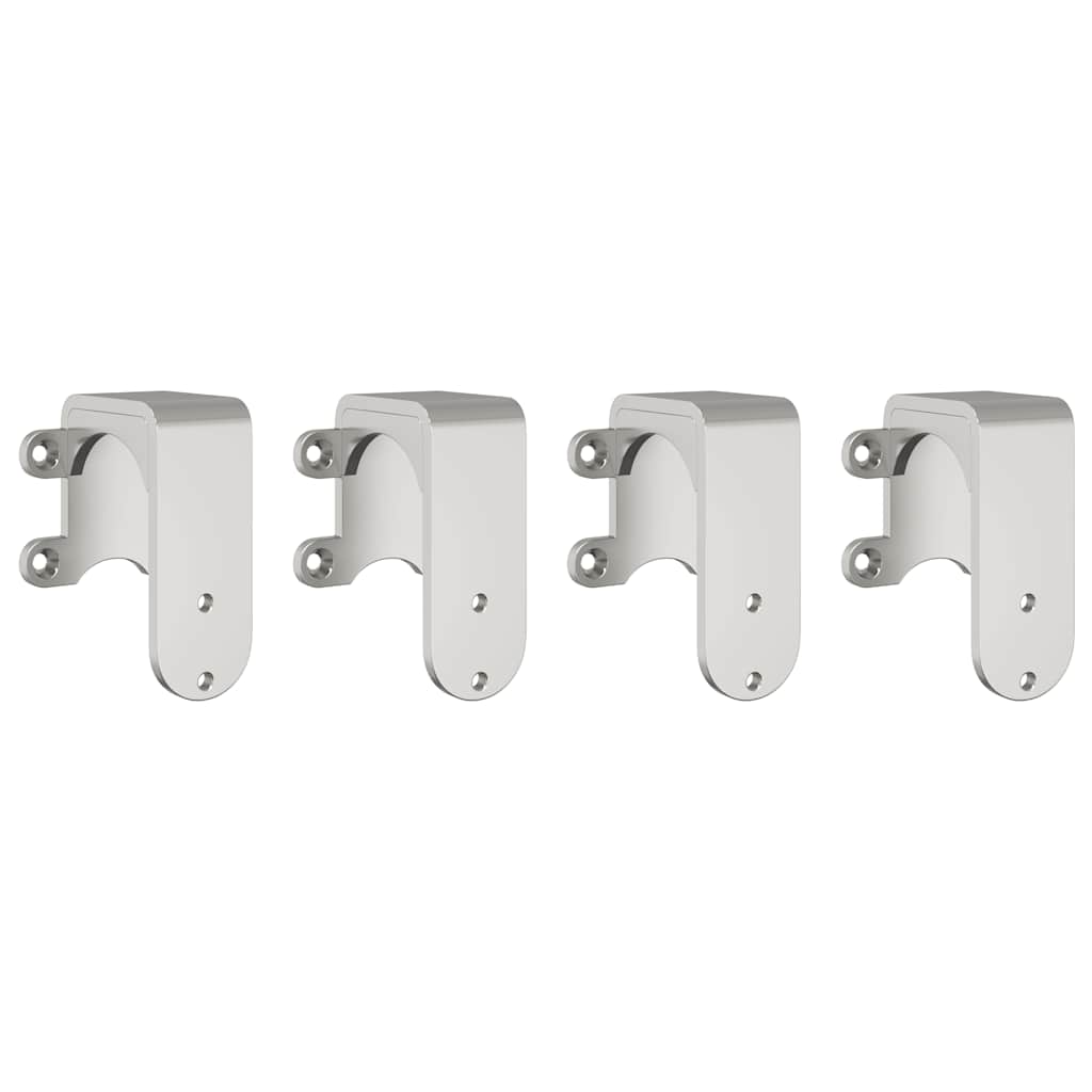 vidaXL Set piese pentru ușă glisantă, argintiu, 200 cm oțel inoxidabil vidaXL Set piese pentru ușă glisantă, argintiu, 200 cm oțel inoxidabil