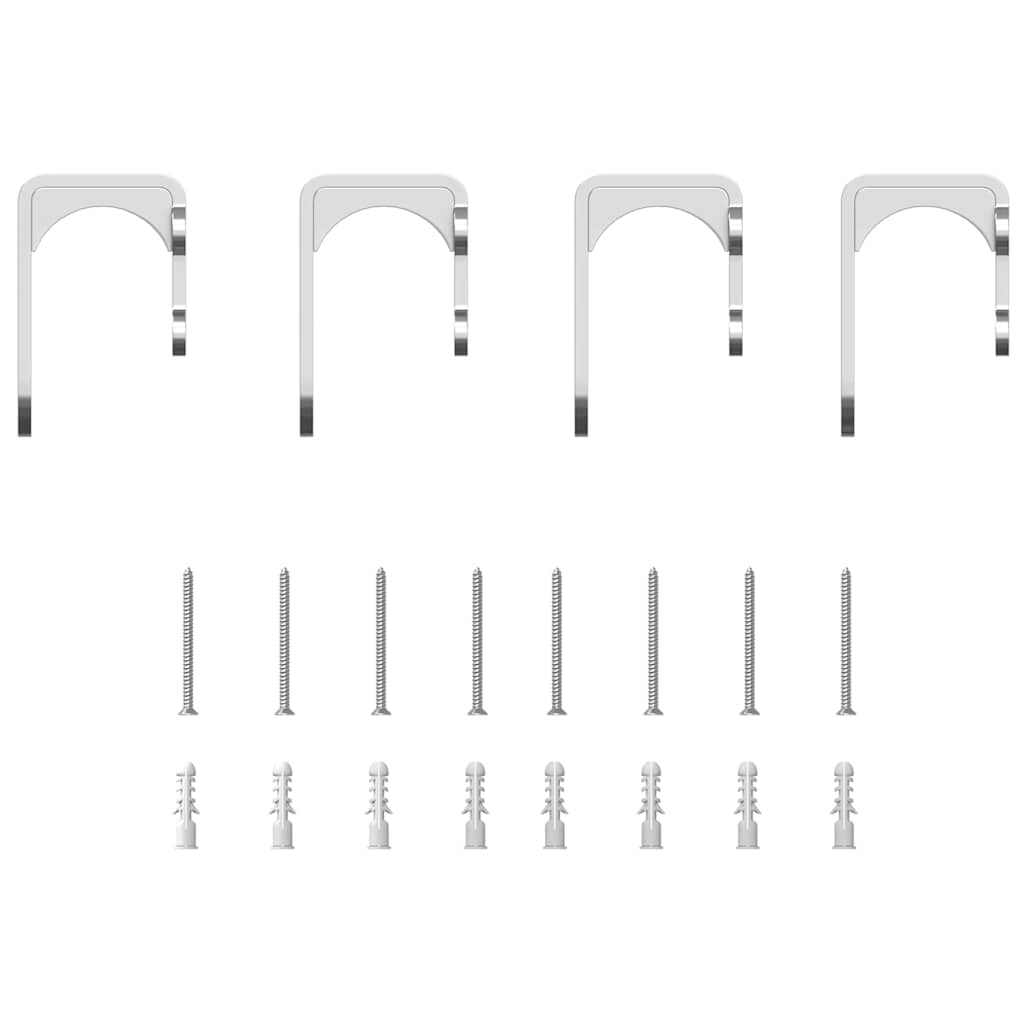 vidaXL Set piese pentru ușă glisantă, argintiu, 200 cm oțel inoxidabil vidaXL Set piese pentru ușă glisantă, argintiu, 200 cm oțel inoxidabil