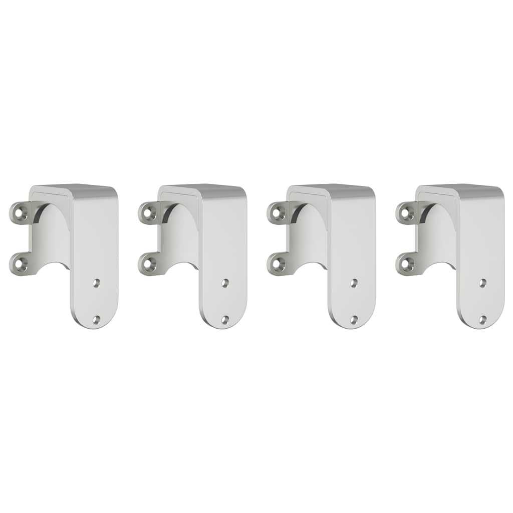 vidaXL Set piese pentru ușă glisantă, argintiu, 183 cm oțel inoxidabil