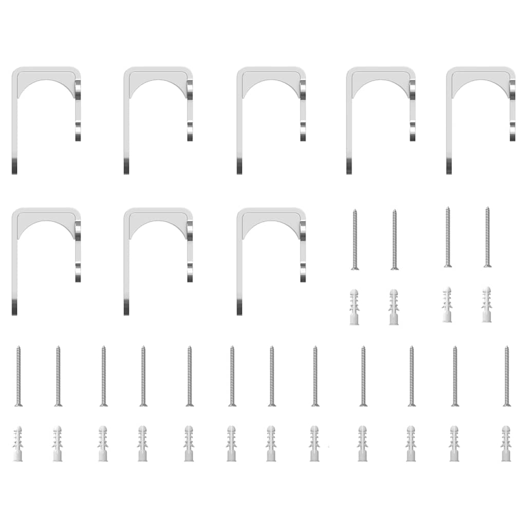 vidaXL Set piese pentru ușă glisantă, argintiu, 366 cm oțel inoxidabil vidaXL Set piese pentru ușă glisantă, argintiu, 366 cm oțel inoxidabil