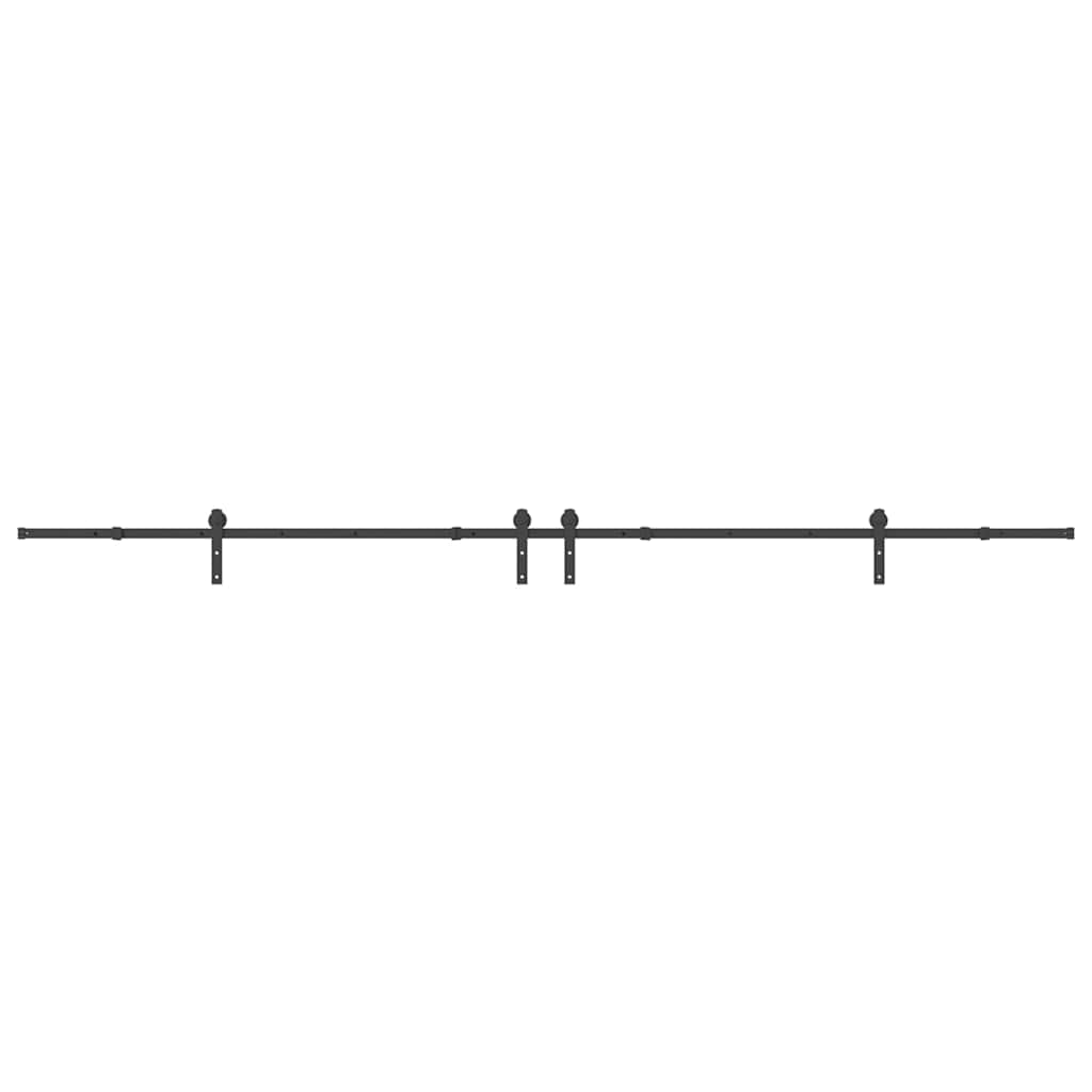 vidaXL Set feronerie pentru uși glisante, negru, 400 cm, oțel