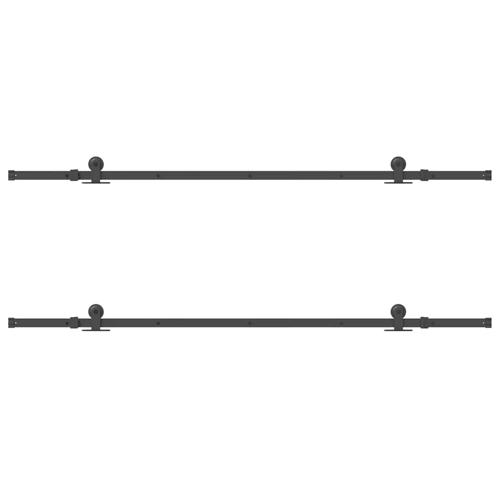 vidaXL Set feronerie pentru uși glisante, negru, 427 cm, oțel