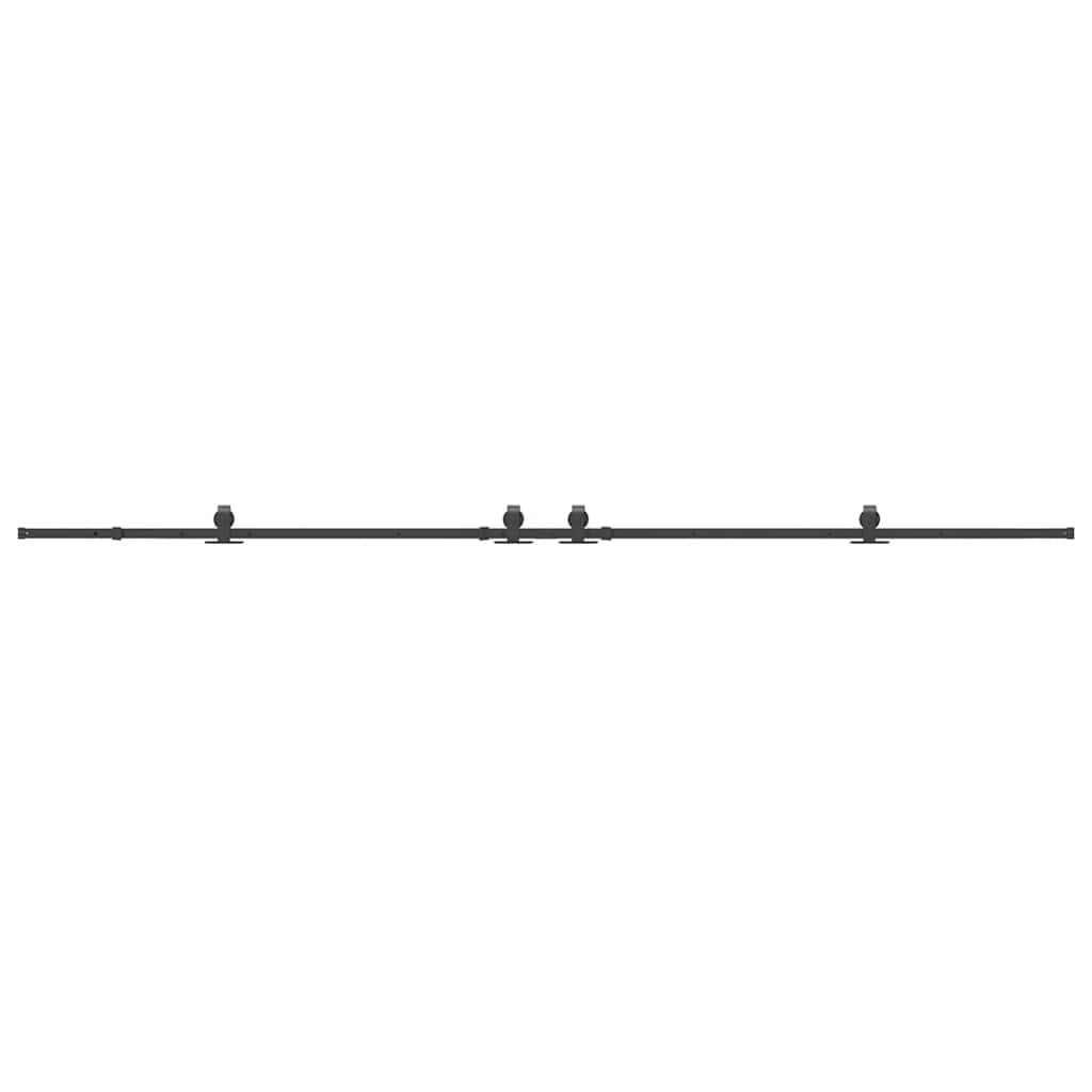 vidaXL Set feronerie pentru uși glisante, negru, 400 cm, oțel