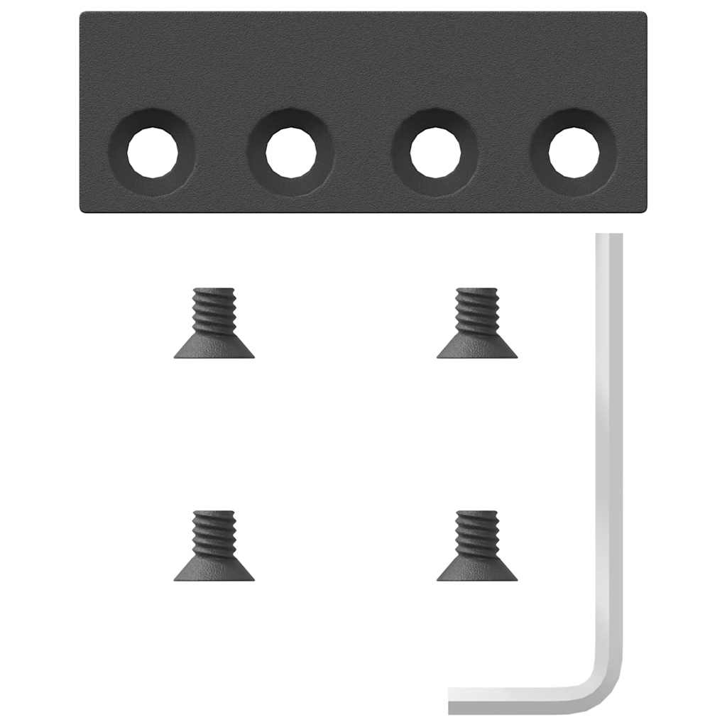 vidaXL Set feronerie pentru uși glisante, negru, 366 cm, oțel vidaXL Set feronerie pentru uși glisante, negru, 366 cm, oțel