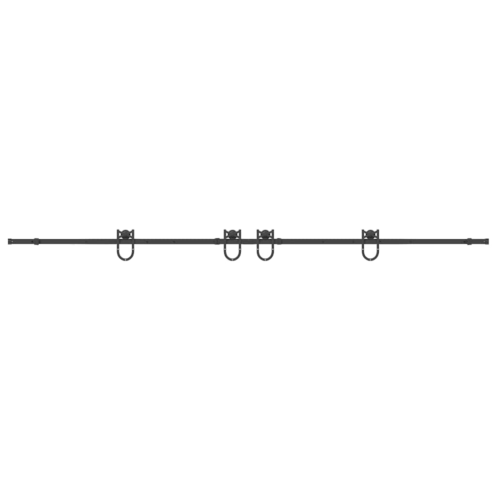vidaXL Set feronerie pentru uși glisante, negru, 366 cm, oțel