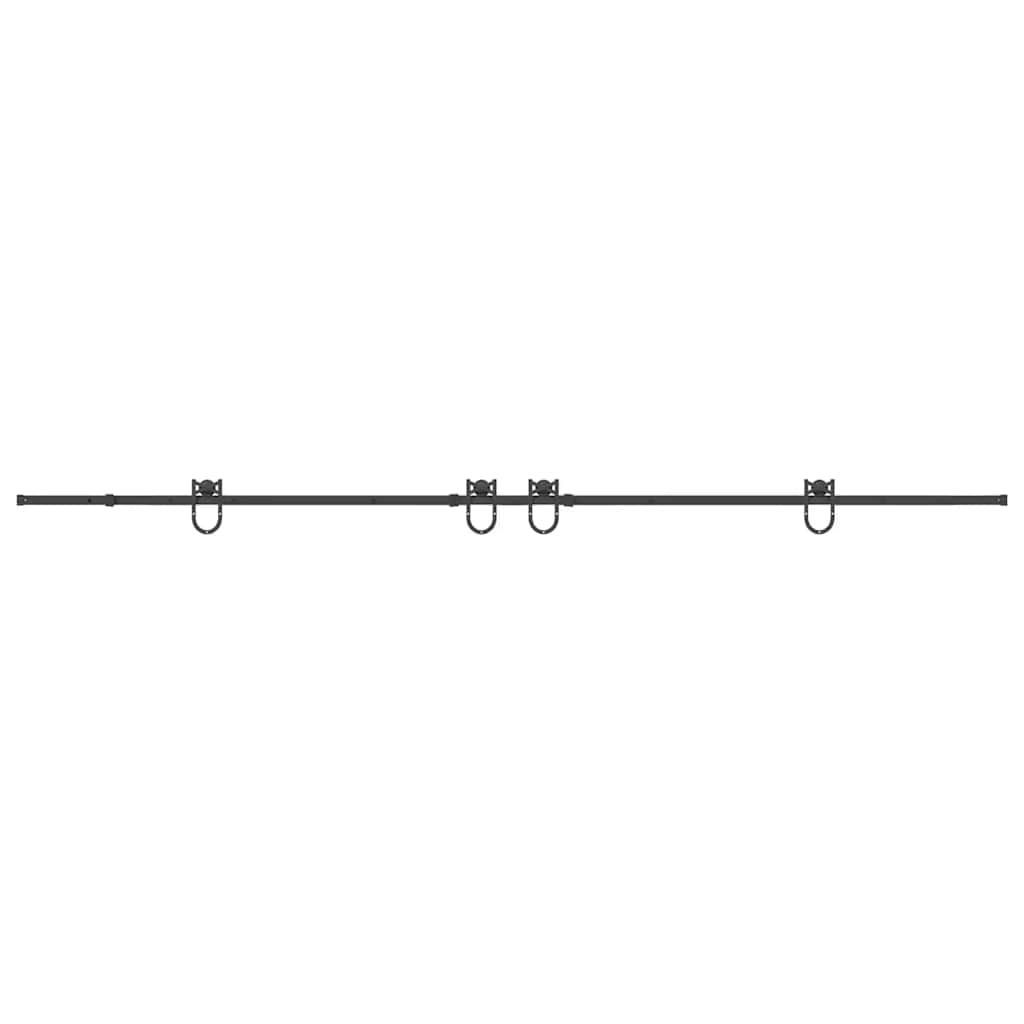 vidaXL Set feronerie pentru uși glisante, negru, 400 cm, oțel