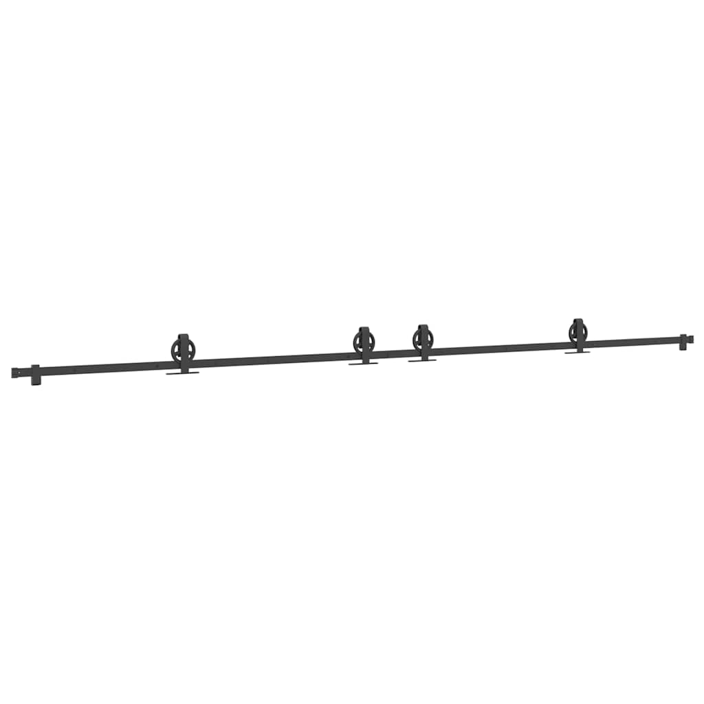 vidaXL Set feronerie pentru uși glisante, negru, 400 cm, oțel vidaXL Set feronerie pentru uși glisante, negru, 400 cm, oțel