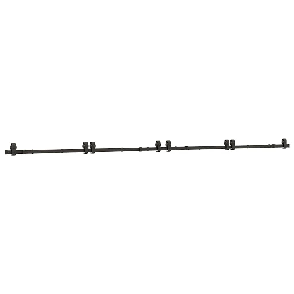 vidaXL Set feronerie pentru uși glisante, negru, 400 cm, oțel