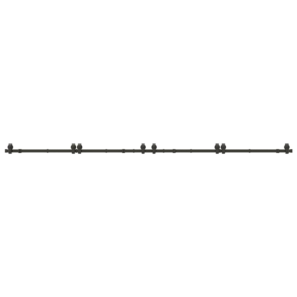 vidaXL Set feronerie pentru uși glisante, negru, 400 cm, oțel