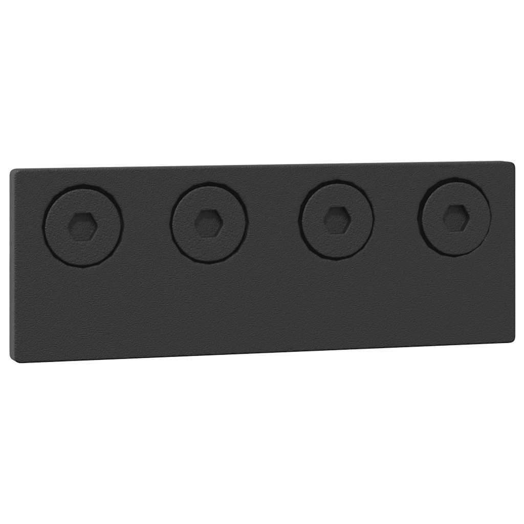 vidaXL Set feronerie pentru uși glisante, negru, 400 cm, oțel vidaXL Set feronerie pentru uși glisante, negru, 400 cm, oțel