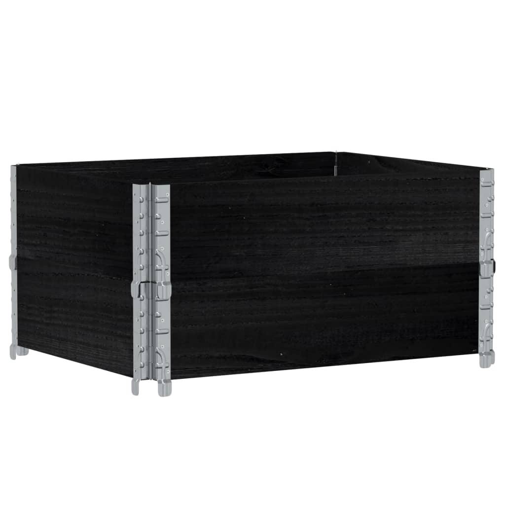 vidaXL Jardinieră de grădină, negru, 80x60 cm, lemn masiv pin vidaXL Jardinieră de grădină, negru, 80x60 cm, lemn masiv pin