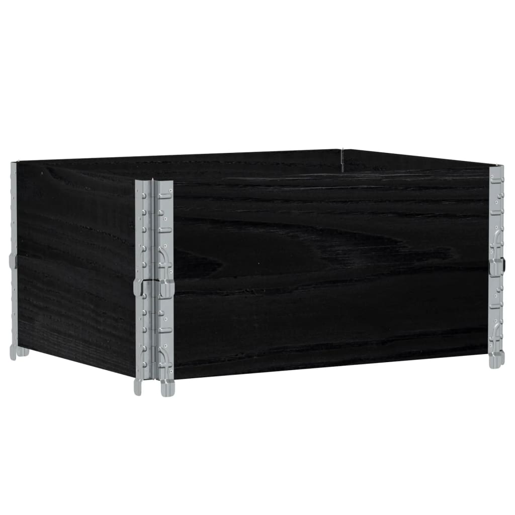 vidaXL Jardinieră de grădină, negru, 80x60 cm, lemn masiv pin vidaXL Jardinieră de grădină, negru, 80x60 cm, lemn masiv pin