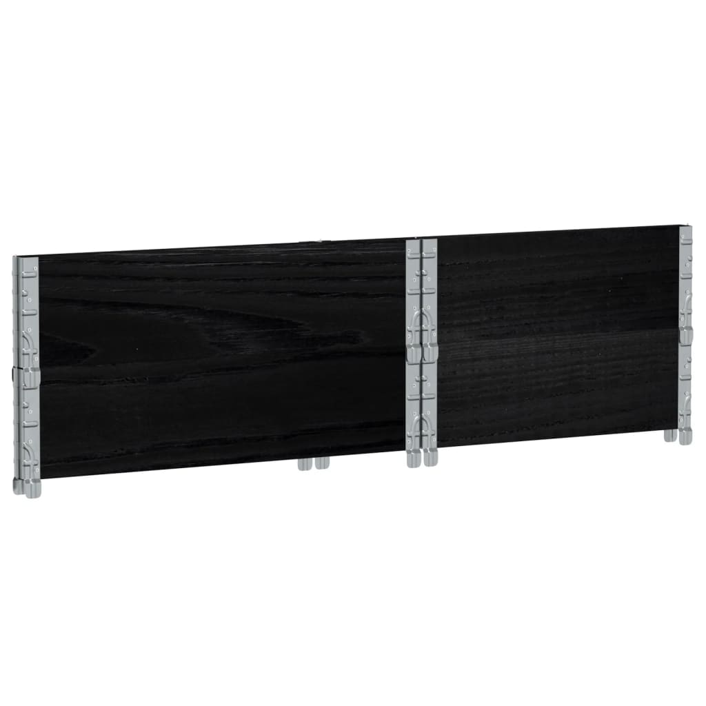 vidaXL Jardinieră de grădină, negru, 80x60 cm, lemn masiv pin vidaXL Jardinieră de grădină, negru, 80x60 cm, lemn masiv pin