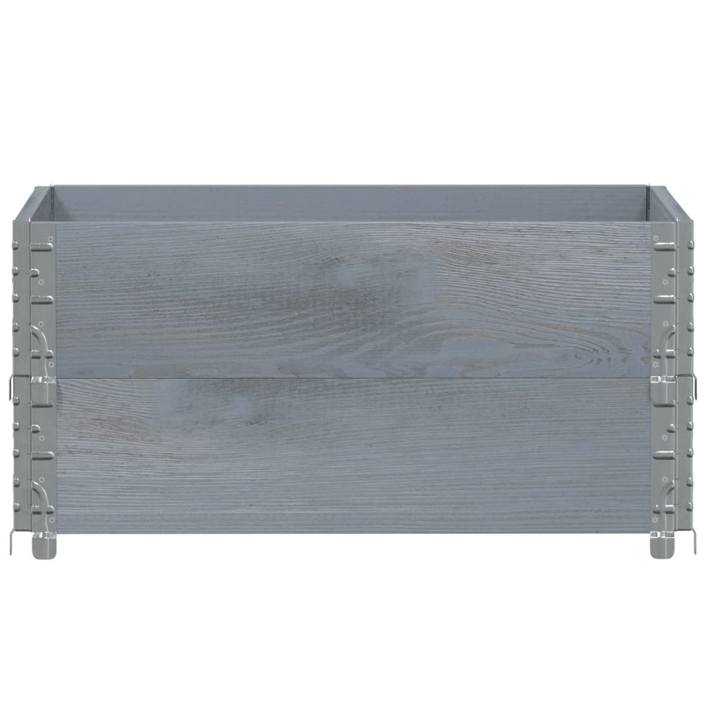 vidaXL Jardinieră de grădină, gri, 80x60 cm, lemn masiv pin vidaXL Jardinieră de grădină, gri, 80x60 cm, lemn masiv pin