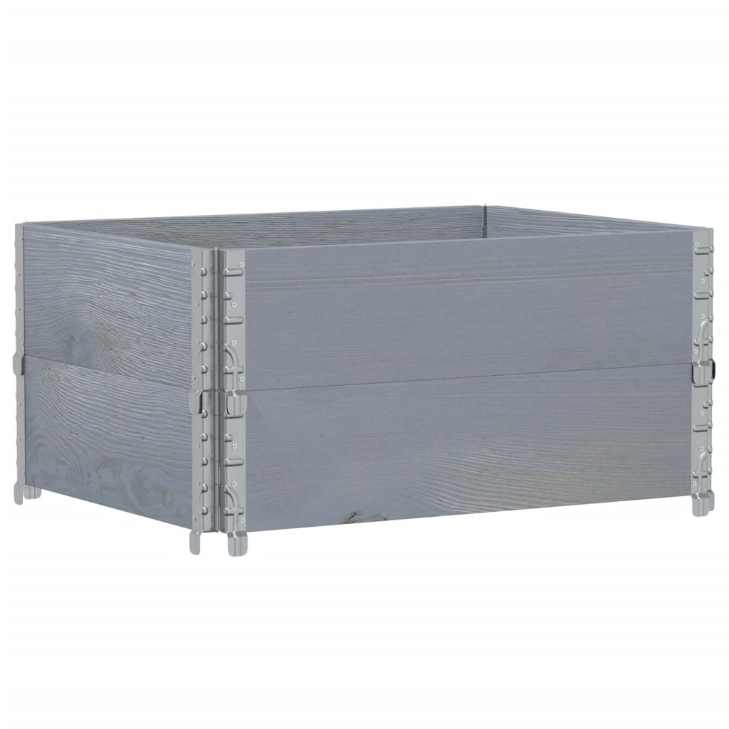 vidaXL Jardinieră de grădină, gri, 80x60 cm, lemn masiv pin vidaXL Jardinieră de grădină, gri, 80x60 cm, lemn masiv pin