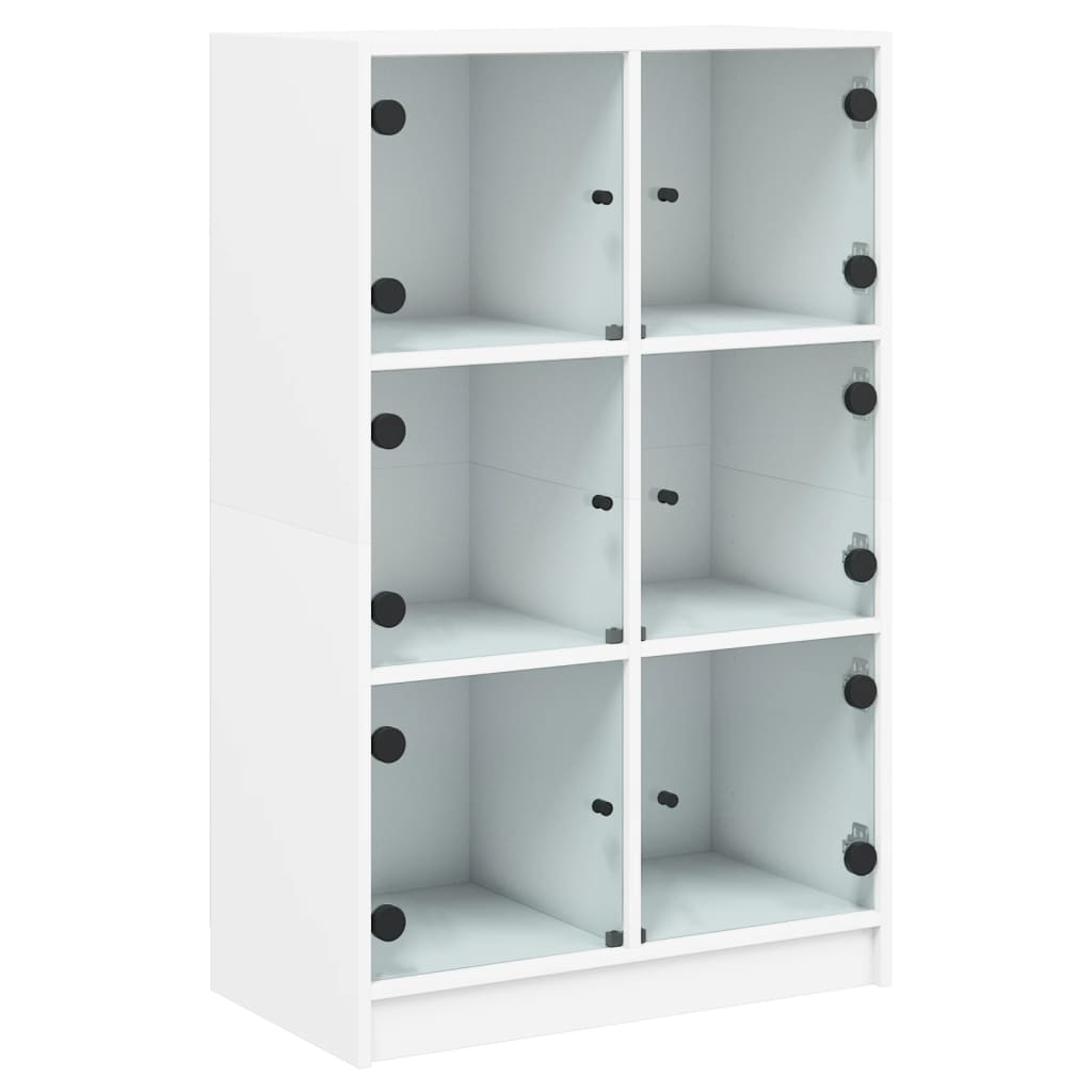 vidaXL Dulapuri înalte cu uși, alb, 68x37x109 cm, lemn prelucrat