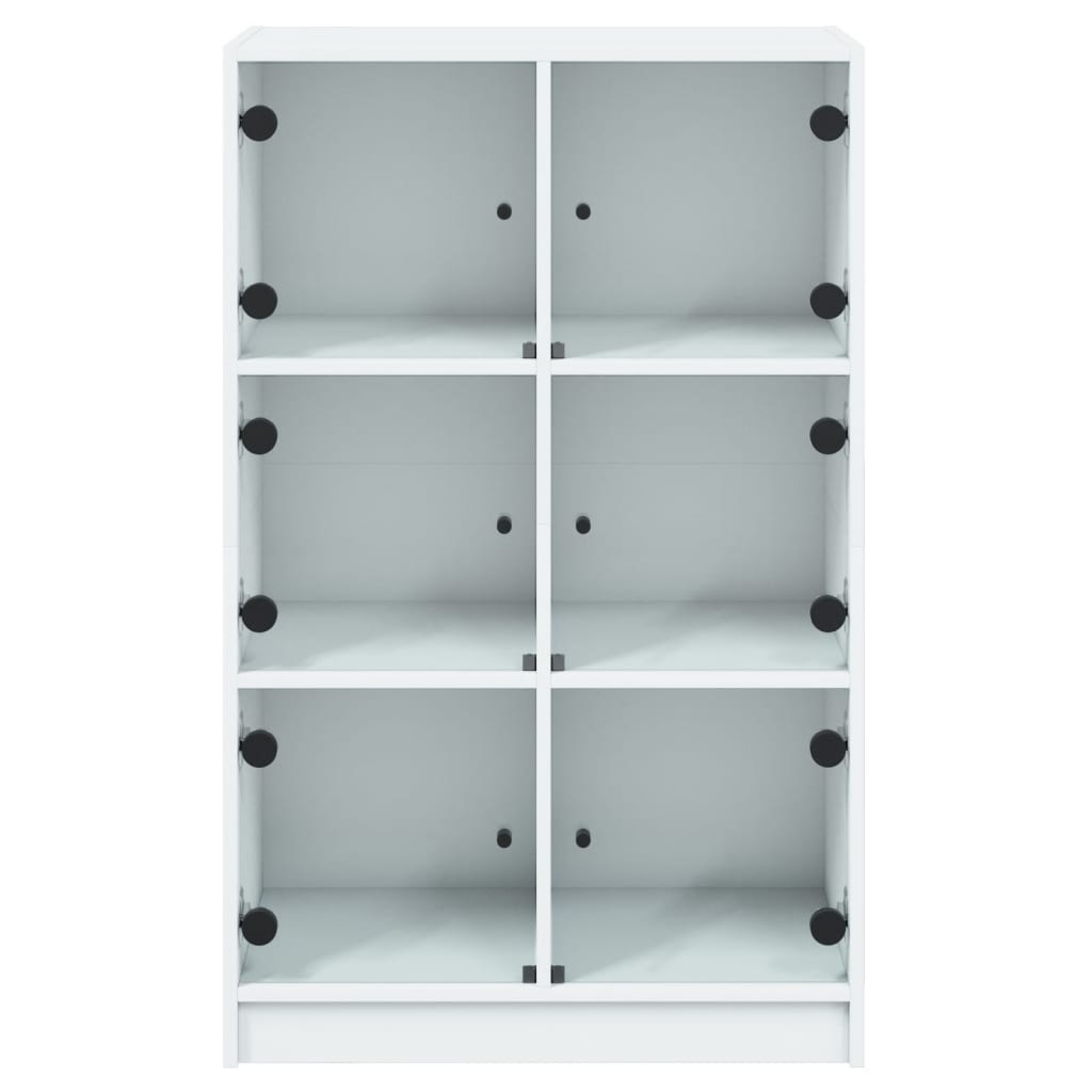vidaXL Dulapuri înalte cu uși, alb, 68x37x109 cm, lemn prelucrat