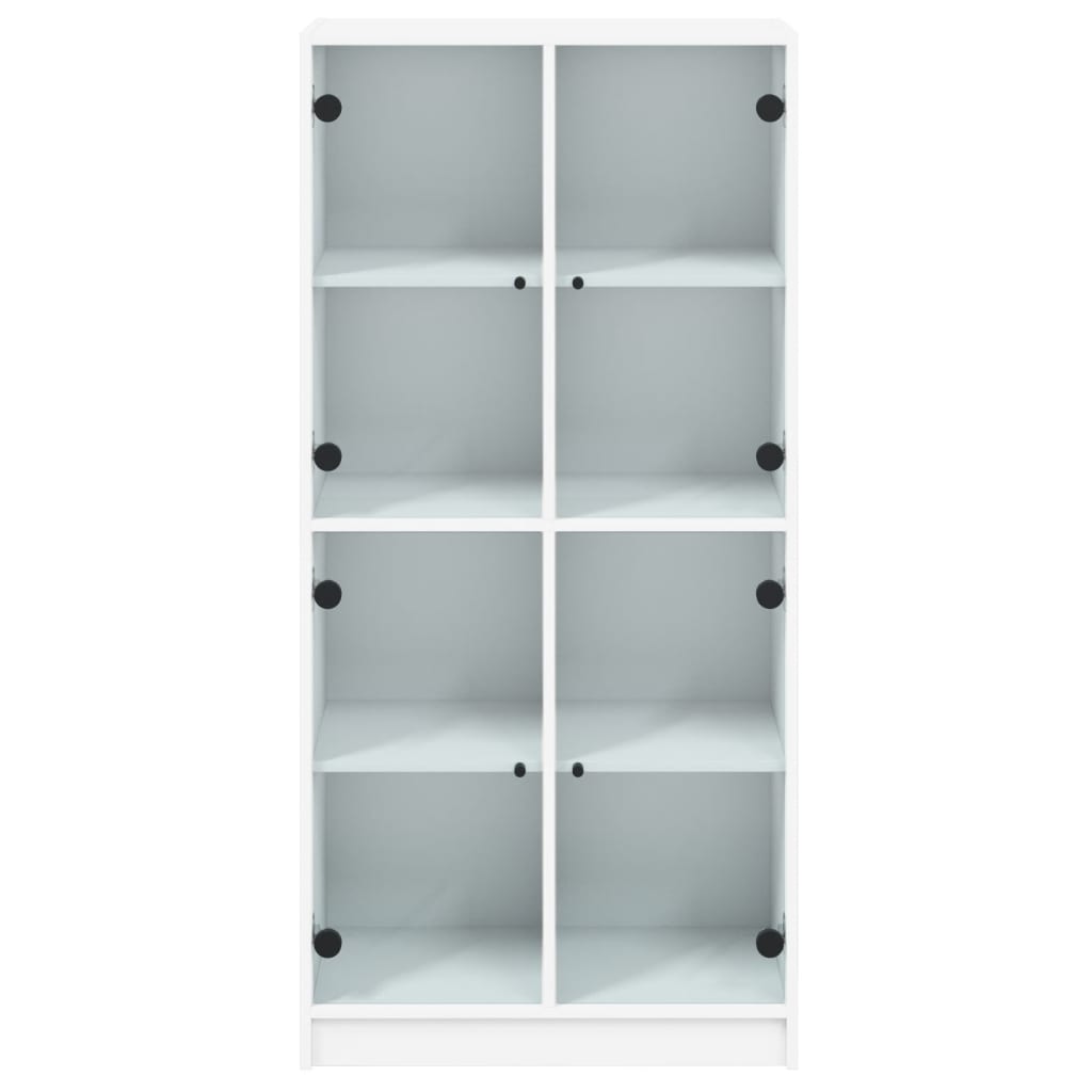 vidaXL Dulapuri înalte cu uși, alb, 68x37x142 cm, lemn prelucrat