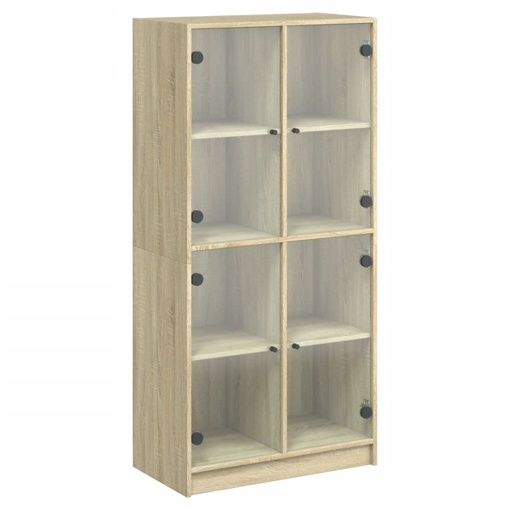 vidaXL Dulap înalt cu uși, stejar sonoma, 68x37x142 cm, lemn compozit vidaXL Dulap înalt cu uși, stejar sonoma, 68x37x142 cm, lemn compozit