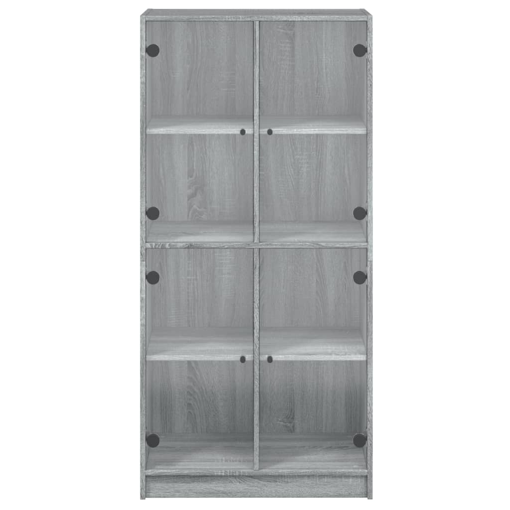 vidaXL Dulap înalt cu uși, gri sonoma, 68x37x142 cm, lemn compozit vidaXL Dulap înalt cu uși, gri sonoma, 68x37x142 cm, lemn compozit