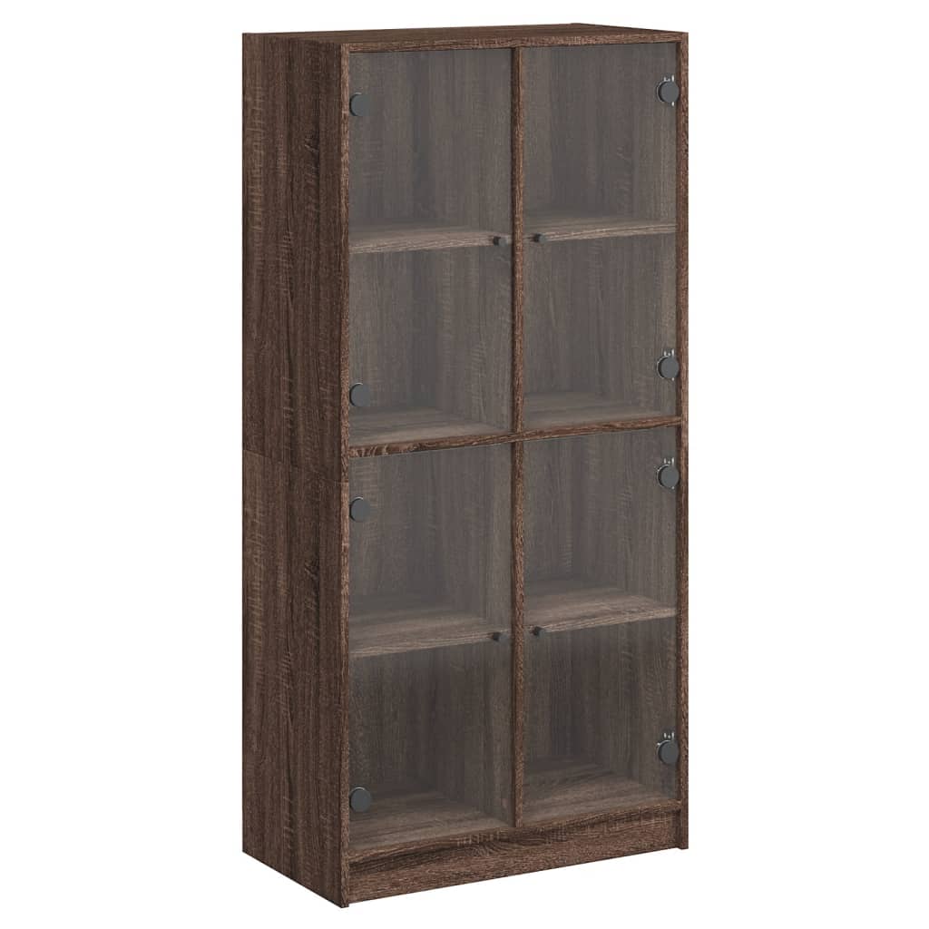 vidaXL Dulap înalt cu uși, stejar maro, 68x37x142 cm, lemn compozit vidaXL Dulap înalt cu uși, stejar maro, 68x37x142 cm, lemn compozit