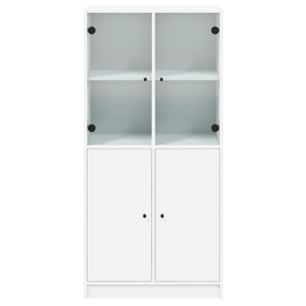vidaXL Dulapuri înalte cu uși, alb, 68x37x142 cm, lemn prelucrat