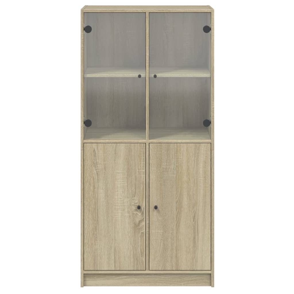 vidaXL Dulap înalt cu uși, stejar sonoma, 68x37x142 cm, lemn compozit vidaXL Dulap înalt cu uși, stejar sonoma, 68x37x142 cm, lemn compozit