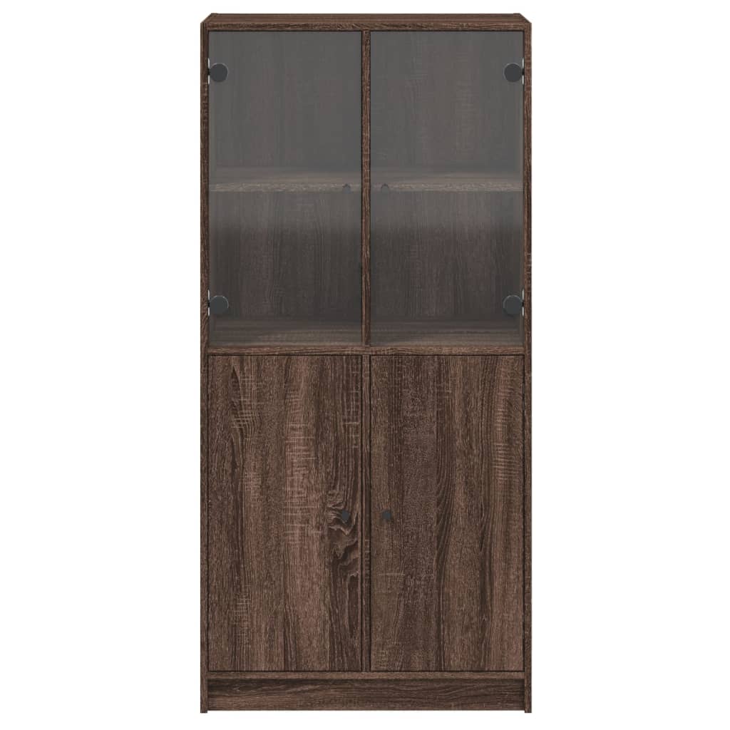vidaXL Dulap înalt cu uși, stejar maro, 68x37x142 cm, lemn compozit vidaXL Dulap înalt cu uși, stejar maro, 68x37x142 cm, lemn compozit