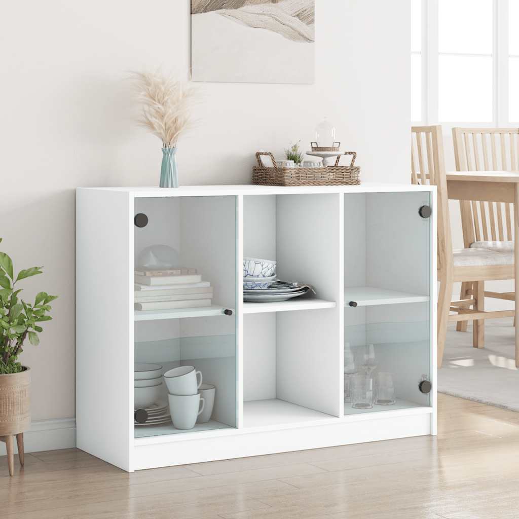 vidaXL Dulap, alb, 102x37x75,5 cm, lemn prelucrat