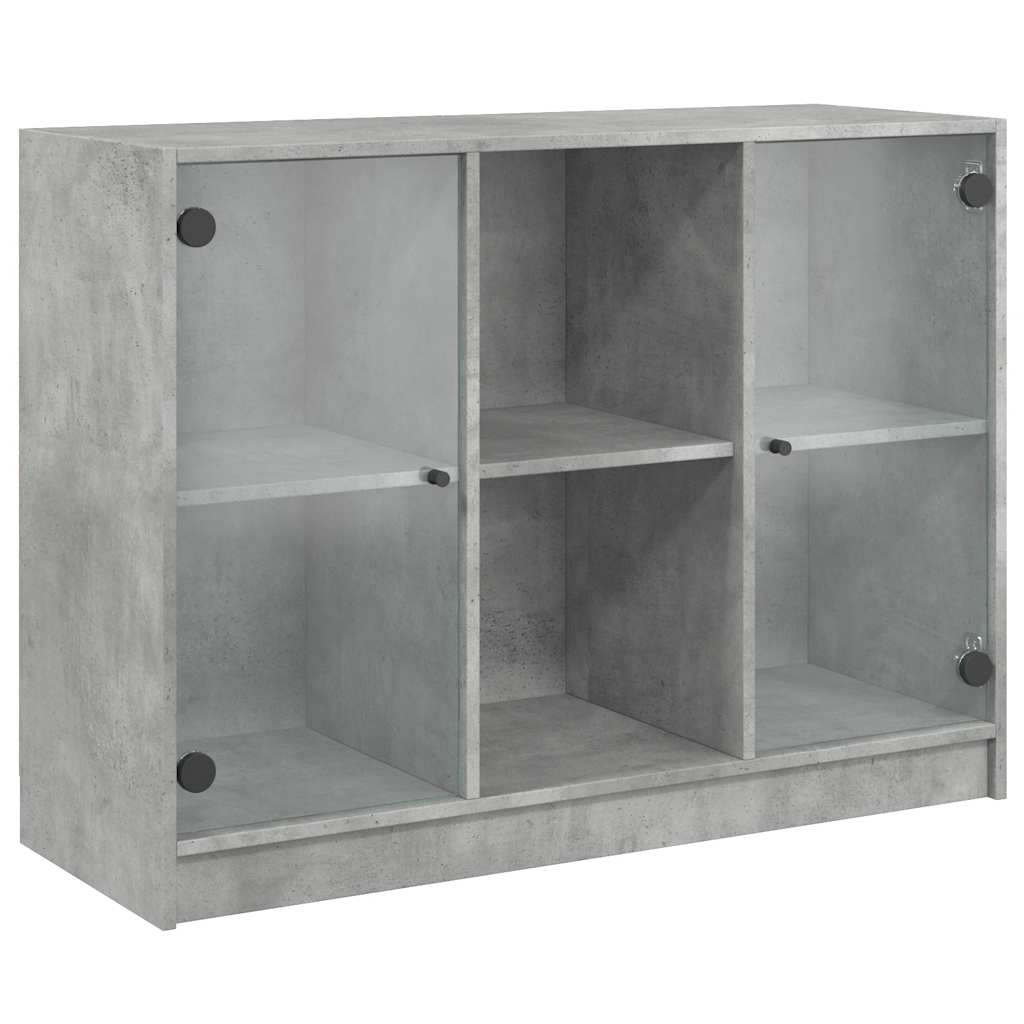vidaXL Dulap, gri beton, 102x37x75,5 cm, lemn prelucrat